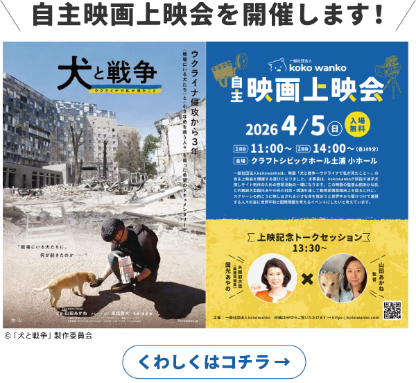 自主上映会を開催します！くわしくはコチラをClick！